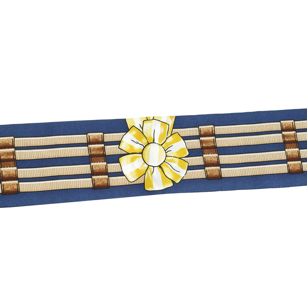 Hermes Bicolor Silk Jumping Twilly