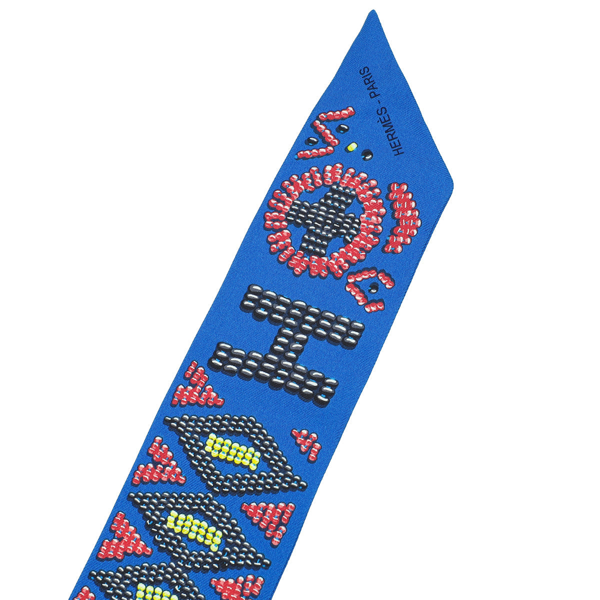 Hermes Indigo Corail Encre Silk Kelly En Perles Twilly