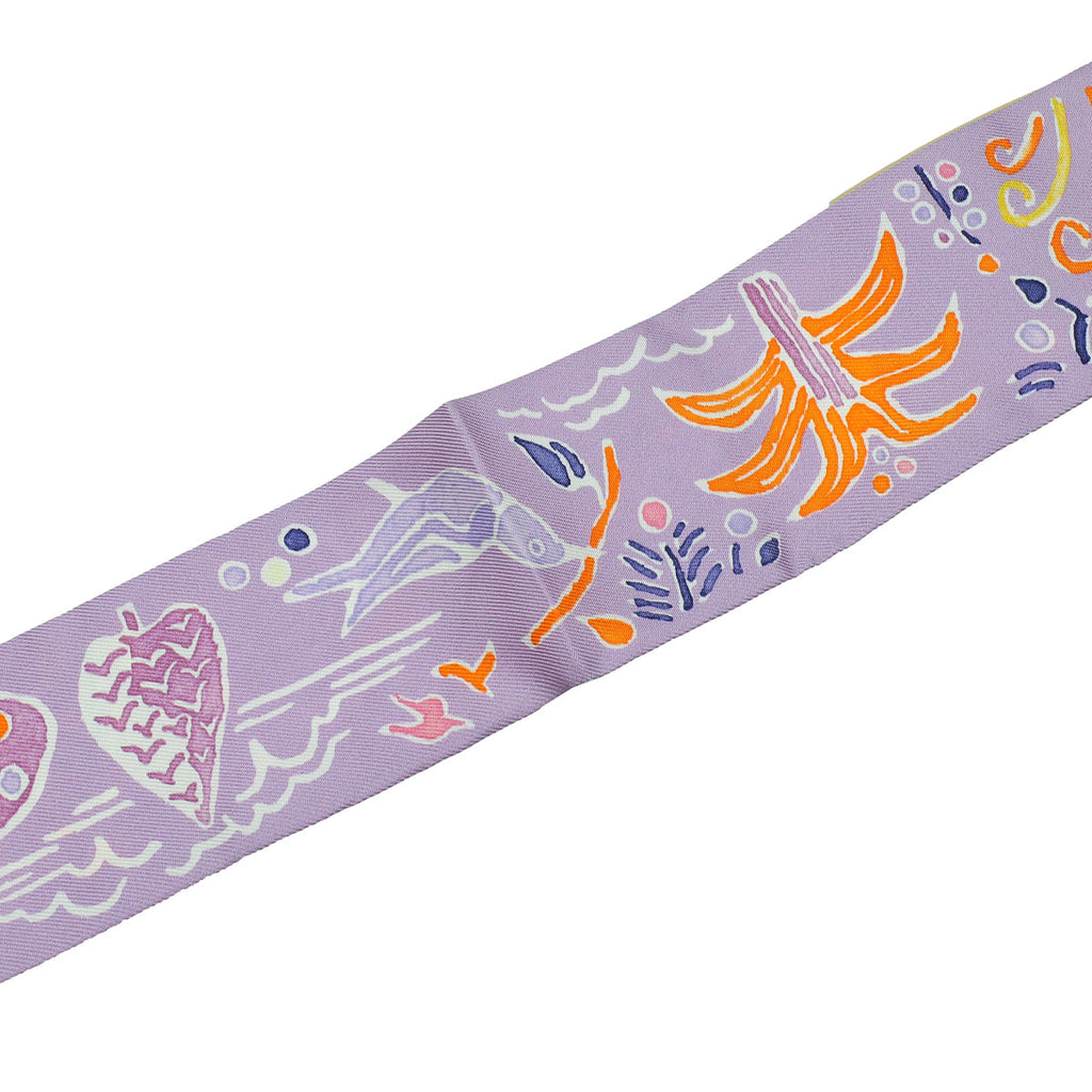 Hermes Lilas Multicolor Isola Di Primavera Silk Twilly
