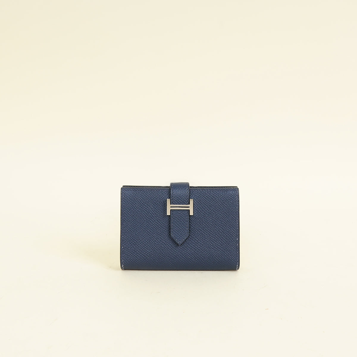 Hermes Bleu Saphir Bearn Card Holder Wallet