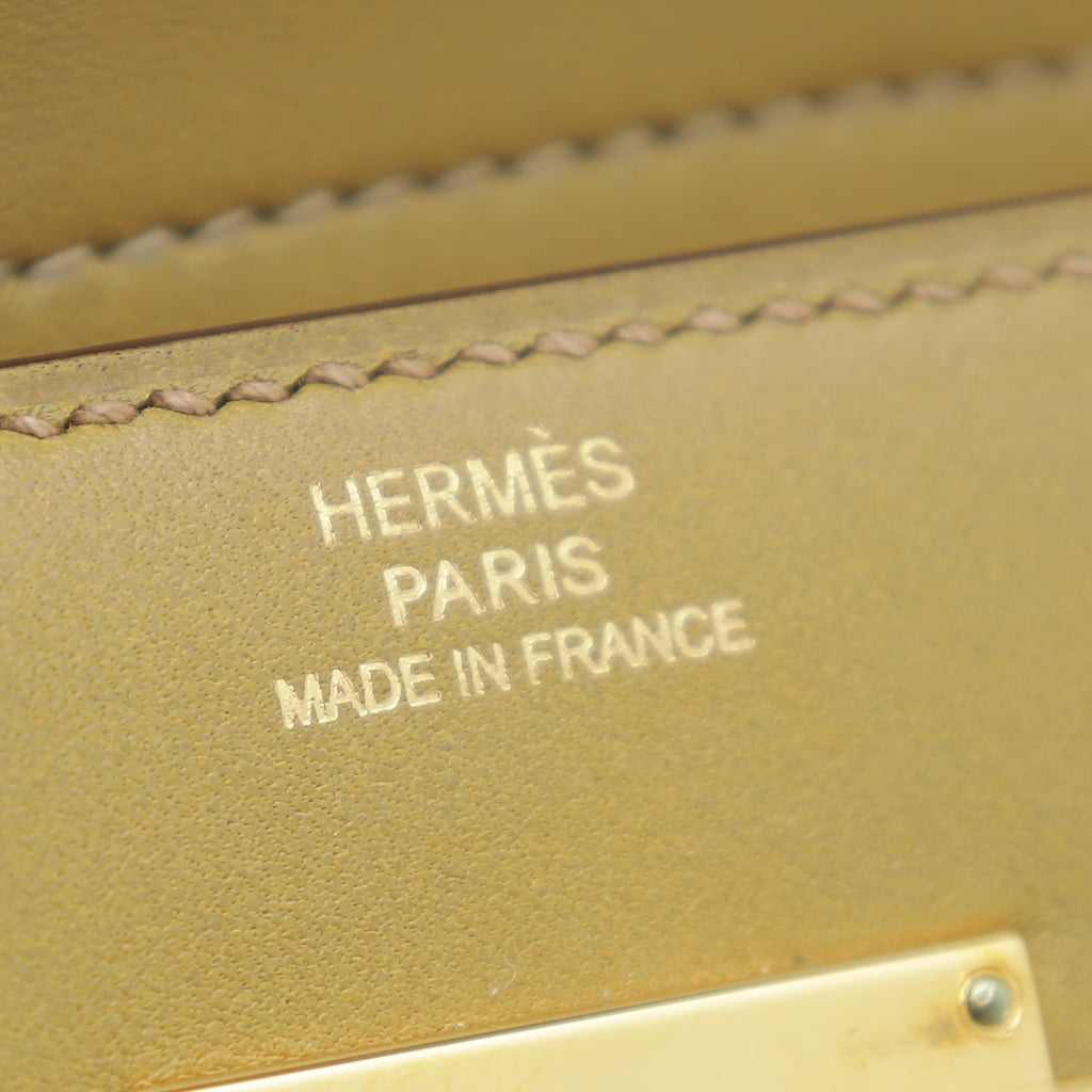 Hermes Biscuit Kelly Depliant Box Medium Wallet