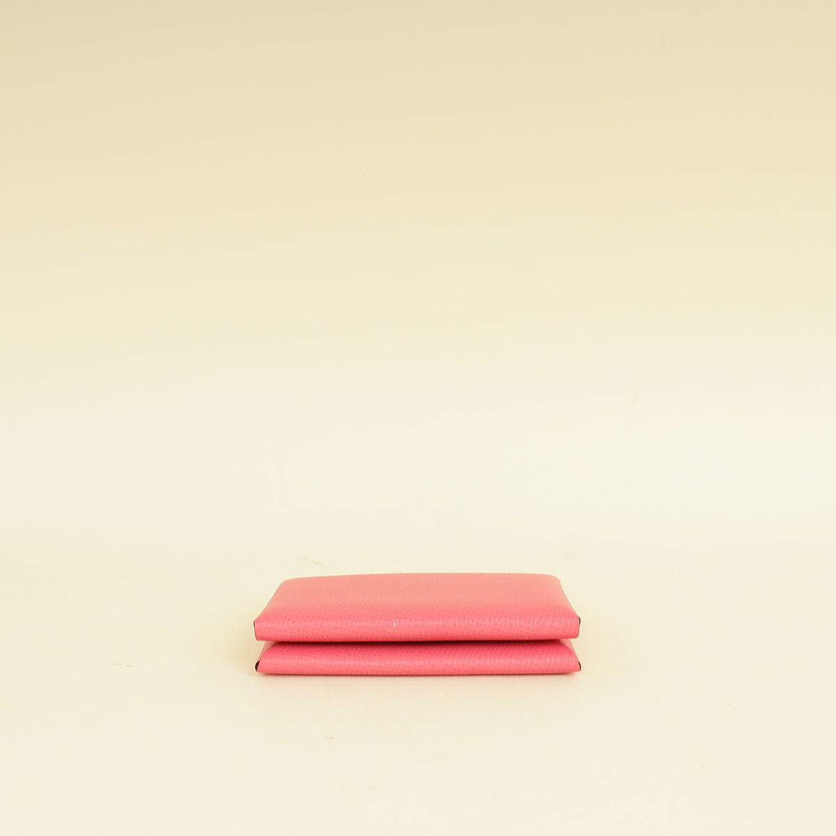 Hermes Rose Azalee Porte-Cartes Calvi Duo Compact Card Holder