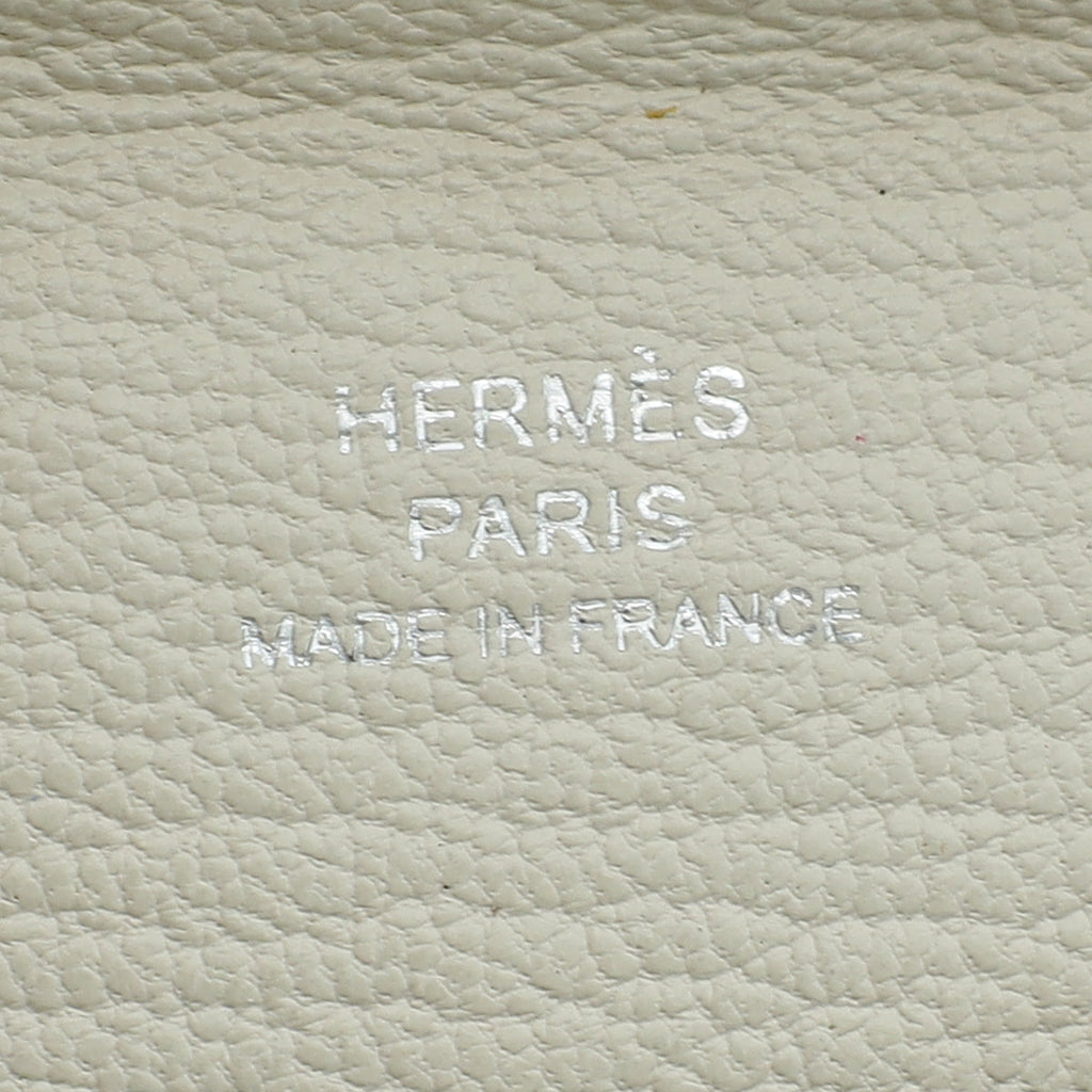 Hermes Parchemin Ostrich Calvi Card Holder