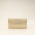 Hermes Parchemin Ostrich Kelly Wallet