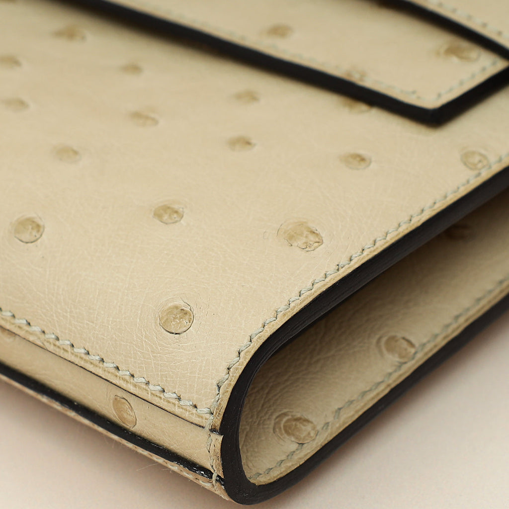 Hermes Parchemin Ostrich Kelly Wallet