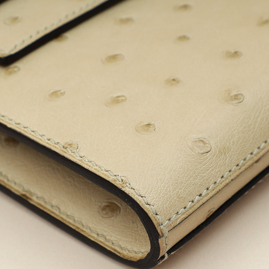 Hermes Parchemin Ostrich Kelly Wallet