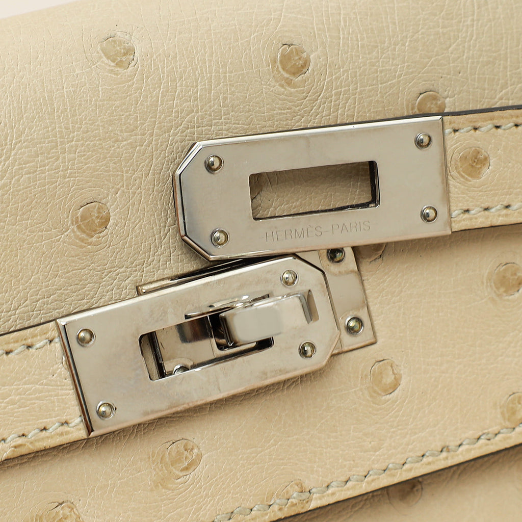Hermes Parchemin Ostrich Kelly Wallet