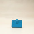 Hermes Bleu Izmir Bearn Evercolor Wallet