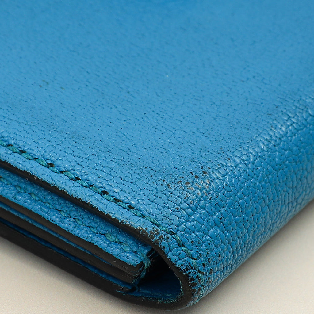 Hermes Bleu Izmir Bearn Evercolor Wallet