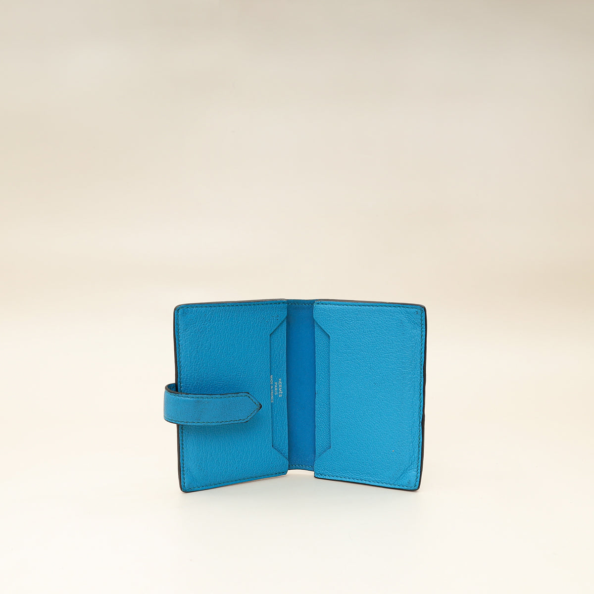 Hermes Bleu Izmir Bearn Evercolor Wallet