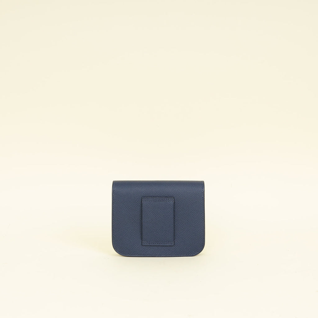 Hermes Bleu Sapphire Constance Slim Wallet