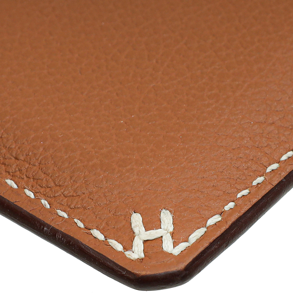 Hermes Gold H Sellier Card Holder
