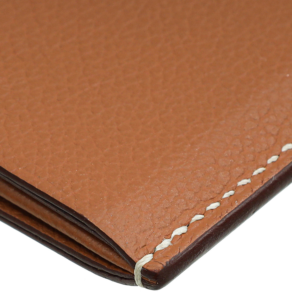 Hermes Gold H Sellier Card Holder