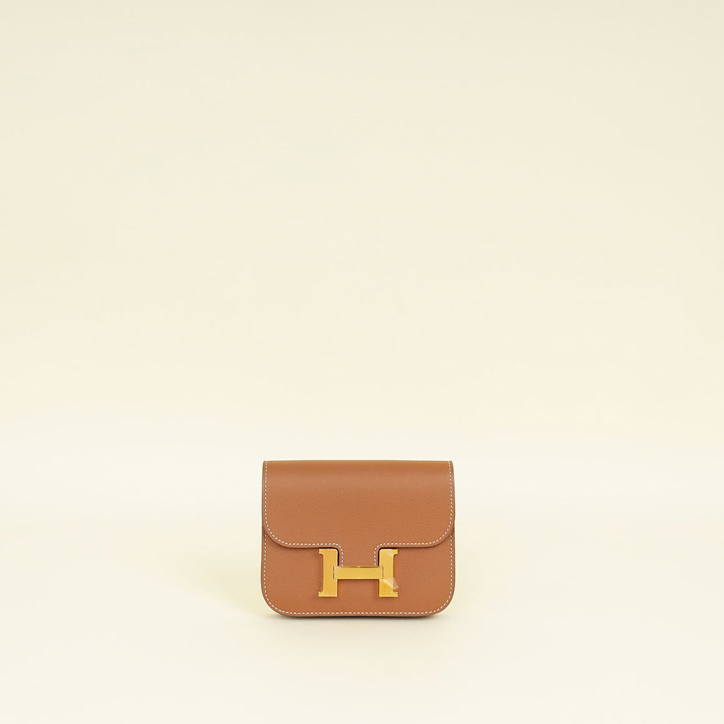 Hermes Gold Constance Slim Wallet