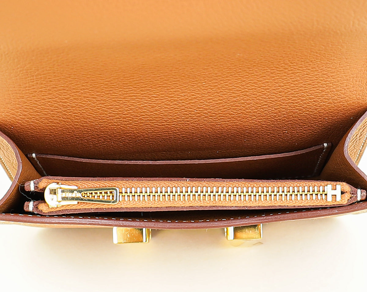Hermes Gold Constance Slim Wallet