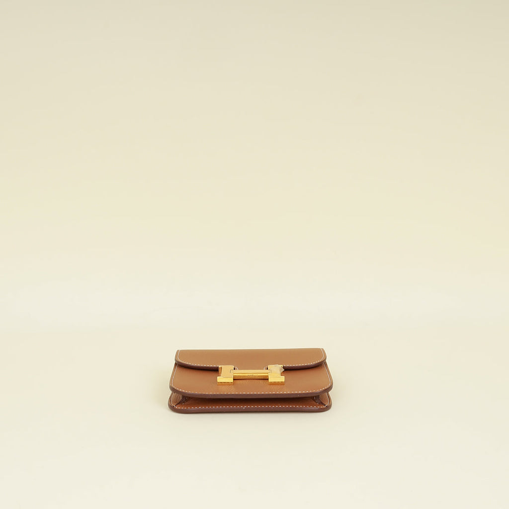 Hermes Gold Constance Slim Wallet