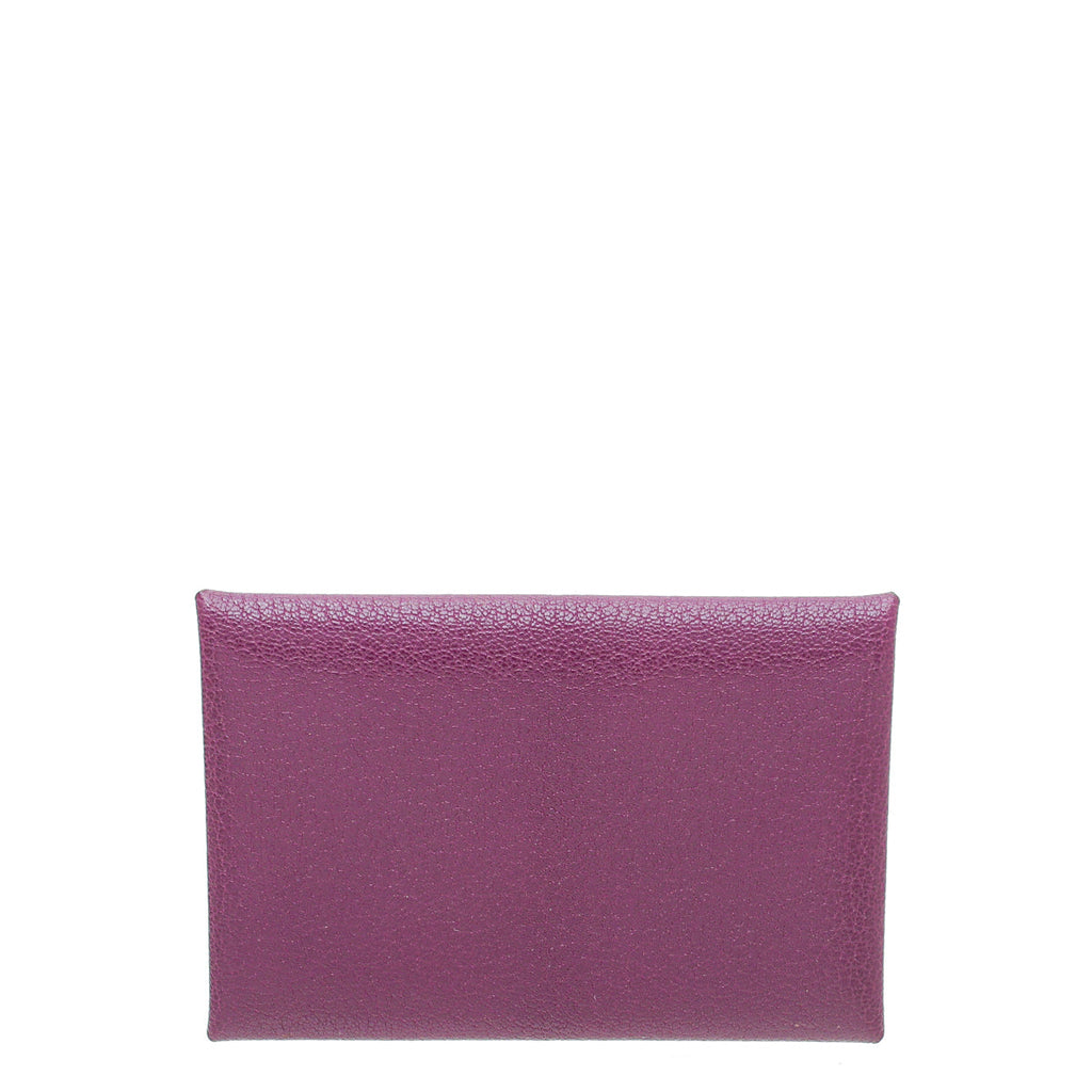 Hermes Anemone Chevre Mysore Calvi Card Holder