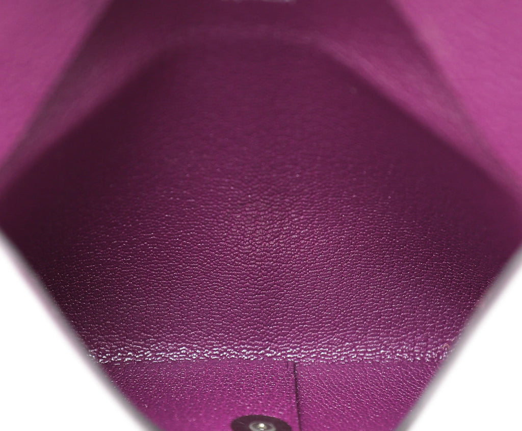 Hermes Anemone Chevre Mysore Calvi Card Holder