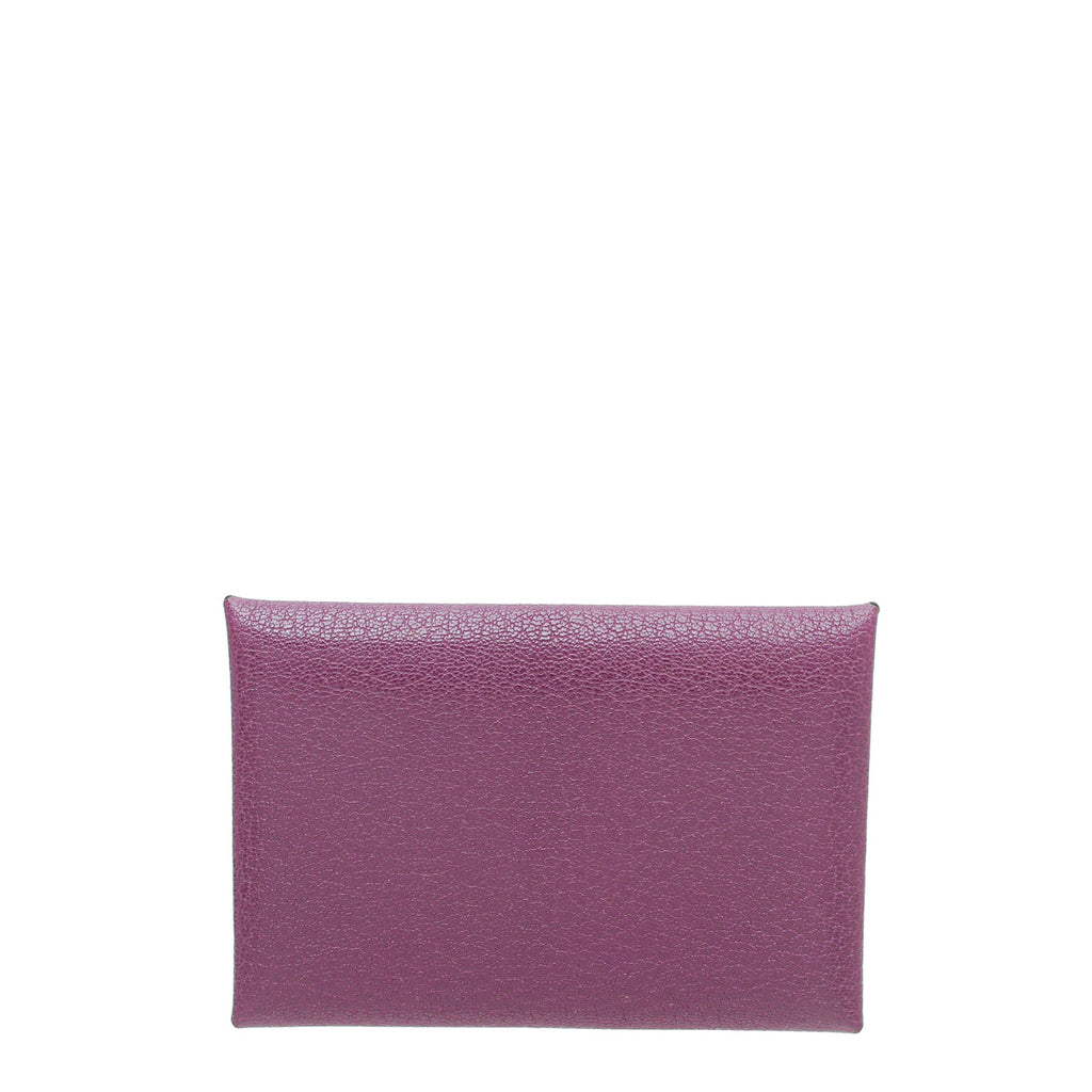 Hermes Anemone Chevre Mysore Calvi Card Holder