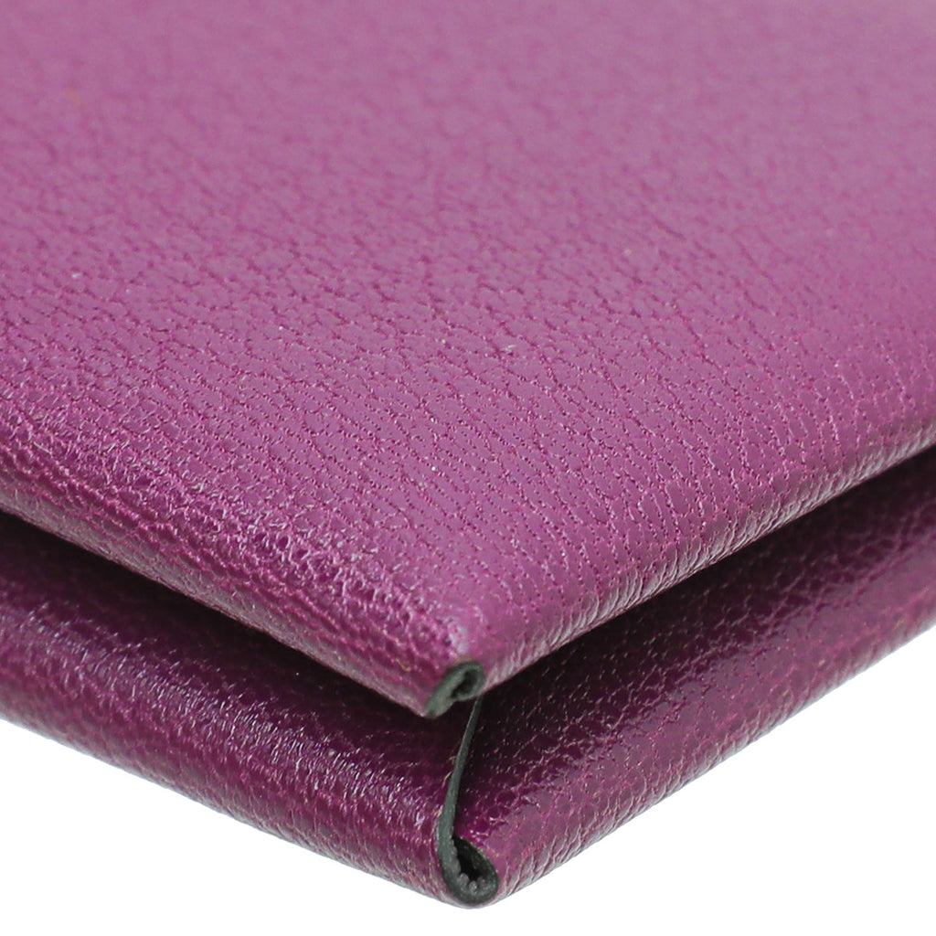 Hermes Anemone Chevre Mysore Calvi Card Holder