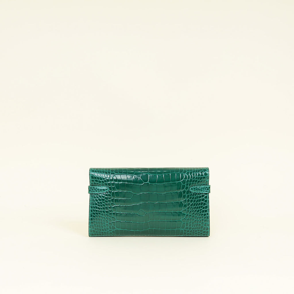 Hermes Vert Emeraude Classic Kelly Wallet