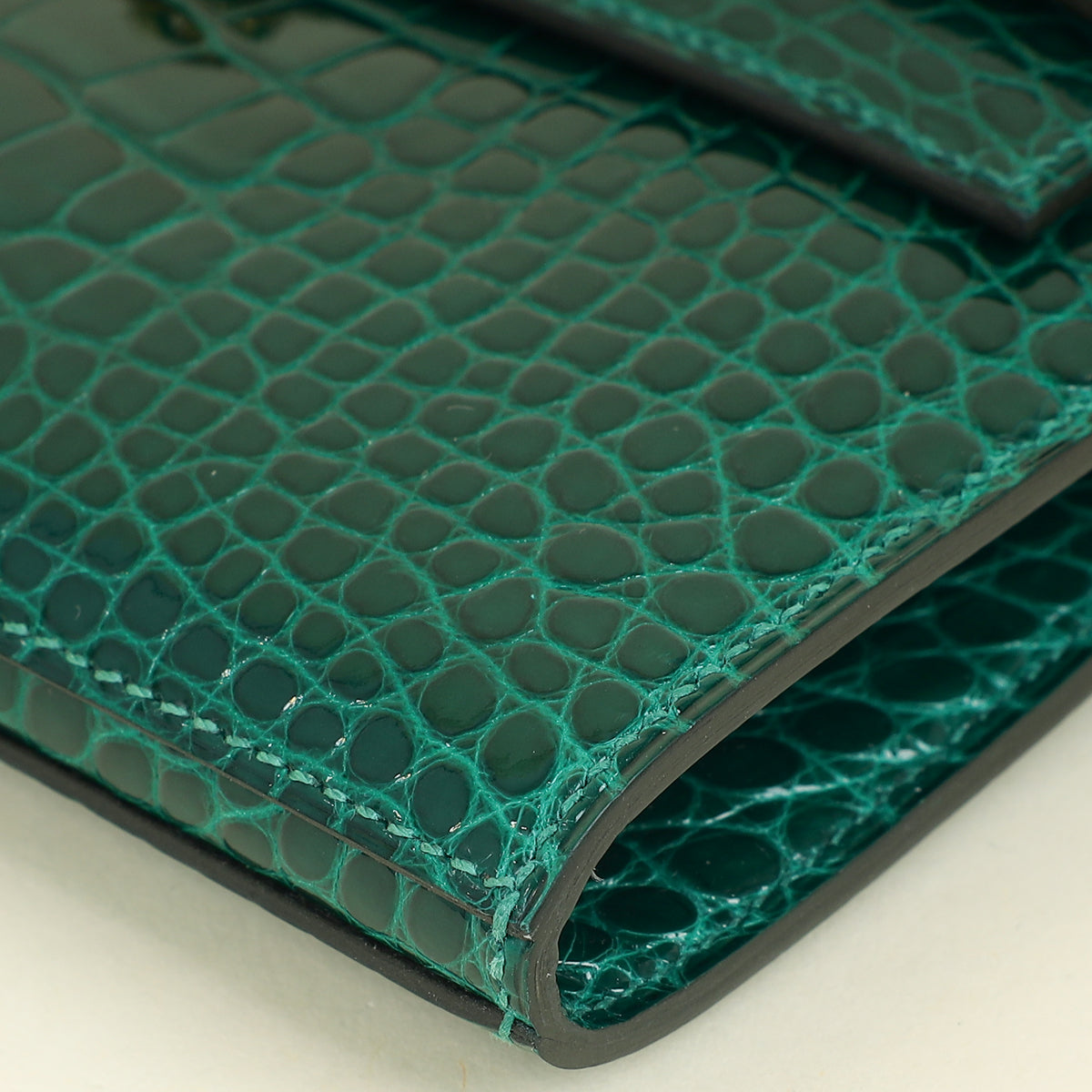 Hermes Vert Emeraude Classic Kelly Wallet