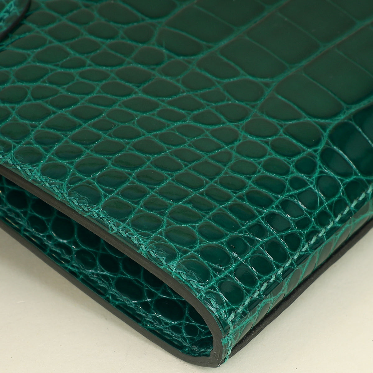 Hermes Vert Emeraude Classic Kelly Wallet