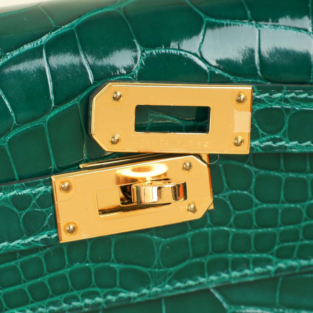 Hermes Vert Emeraude Classic Kelly Wallet