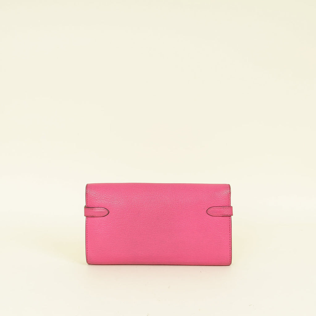 Hermes Rose Mexico Kelly Classic Wallet