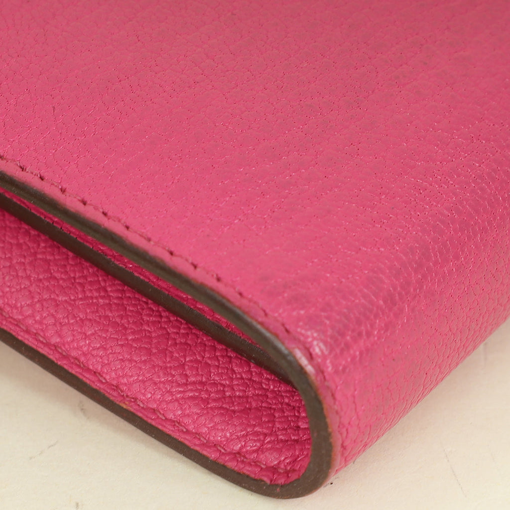 Hermes Rose Mexico Kelly Classic Wallet
