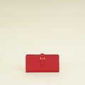 Hermes Rouge Grenate Mysore Goatskin Bearn Wallet