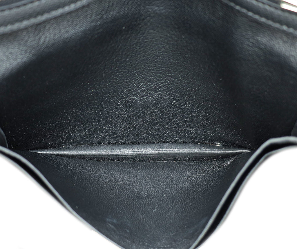 Hermes Noir Alligator Bearn Wallet