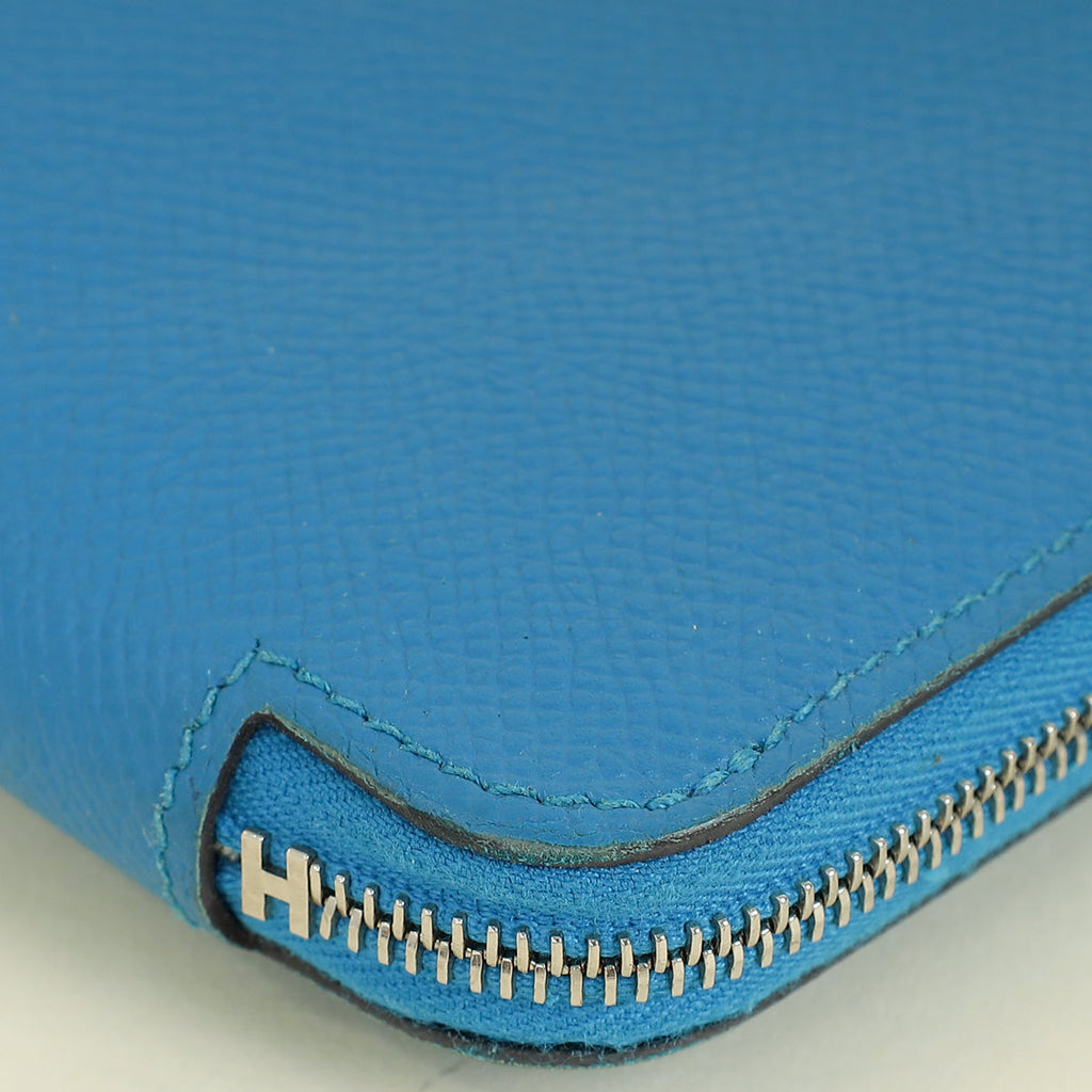 Hermes Bleu Zanzibar Silk'In Classique Long Wallet