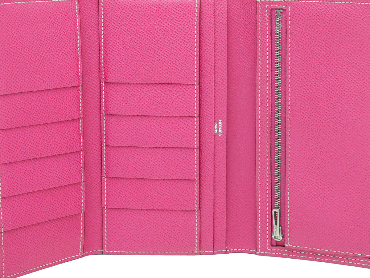 Hermes Cyclamen Bearn Wallet