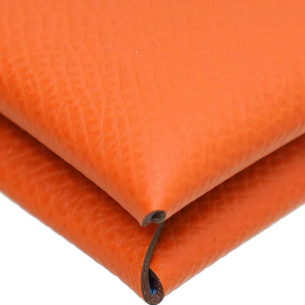 Hermes Bicolor Calvi Card Holder (Horse Shoe Stamped W/ SMS Initials)