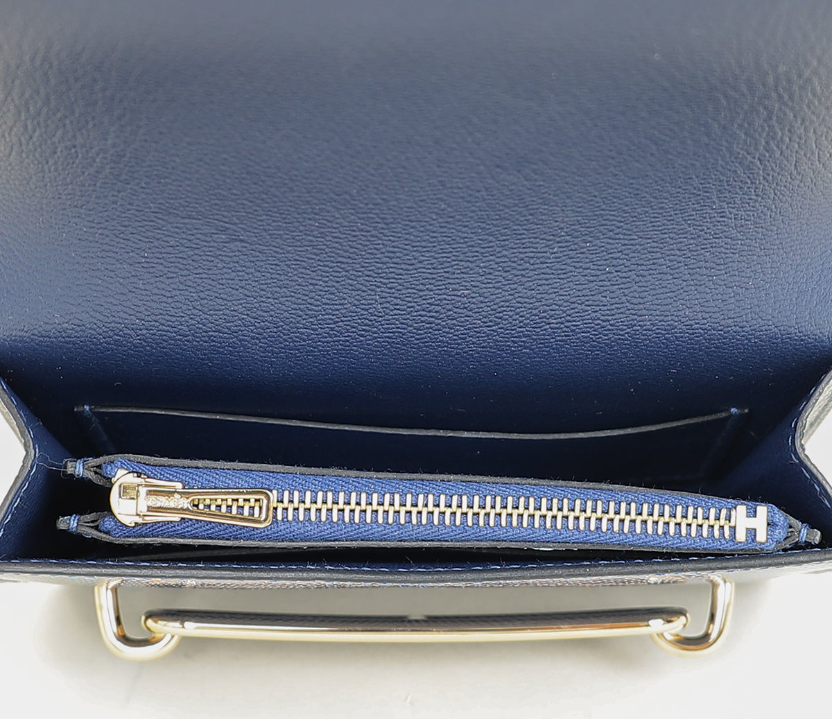Hermes Blue Saphire Roulis Slim Wallet