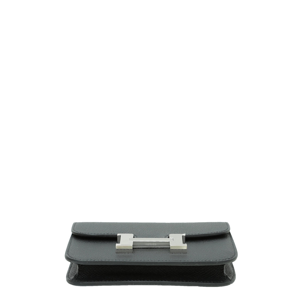 Hermes Noir Constance Slim Wallet