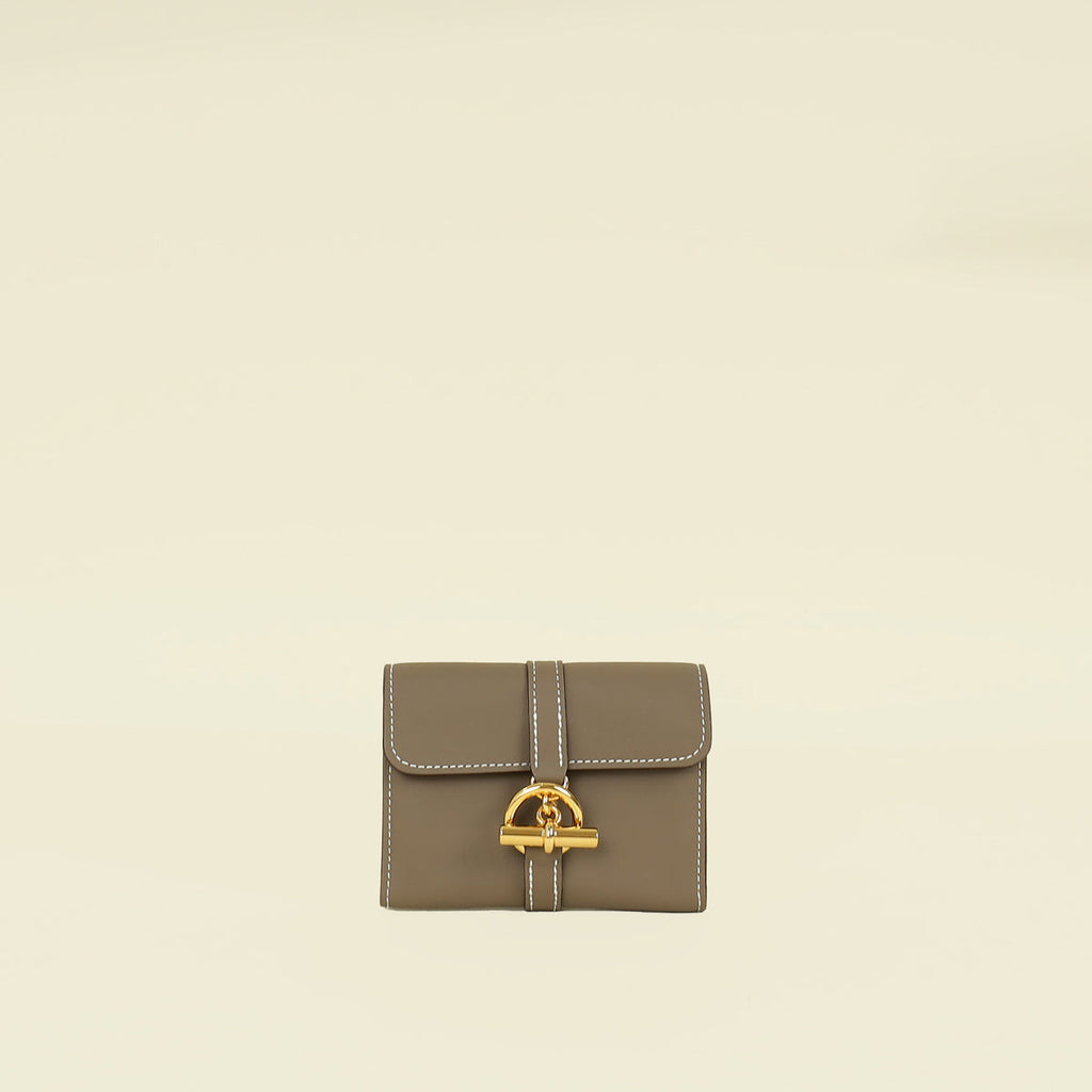 Hermes Etoupe Glenan Compact Wallet