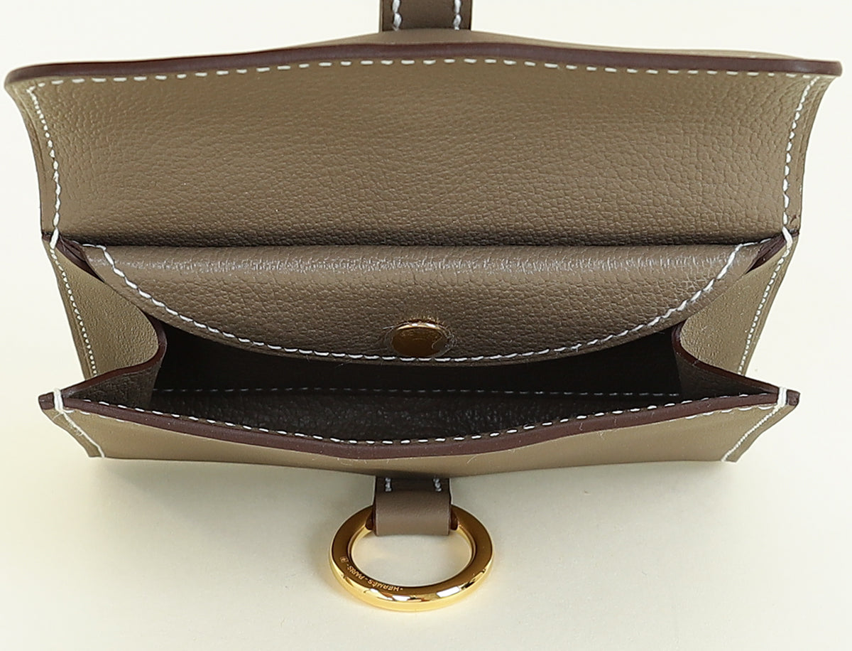 Hermes Etoupe Glenan Compact Wallet