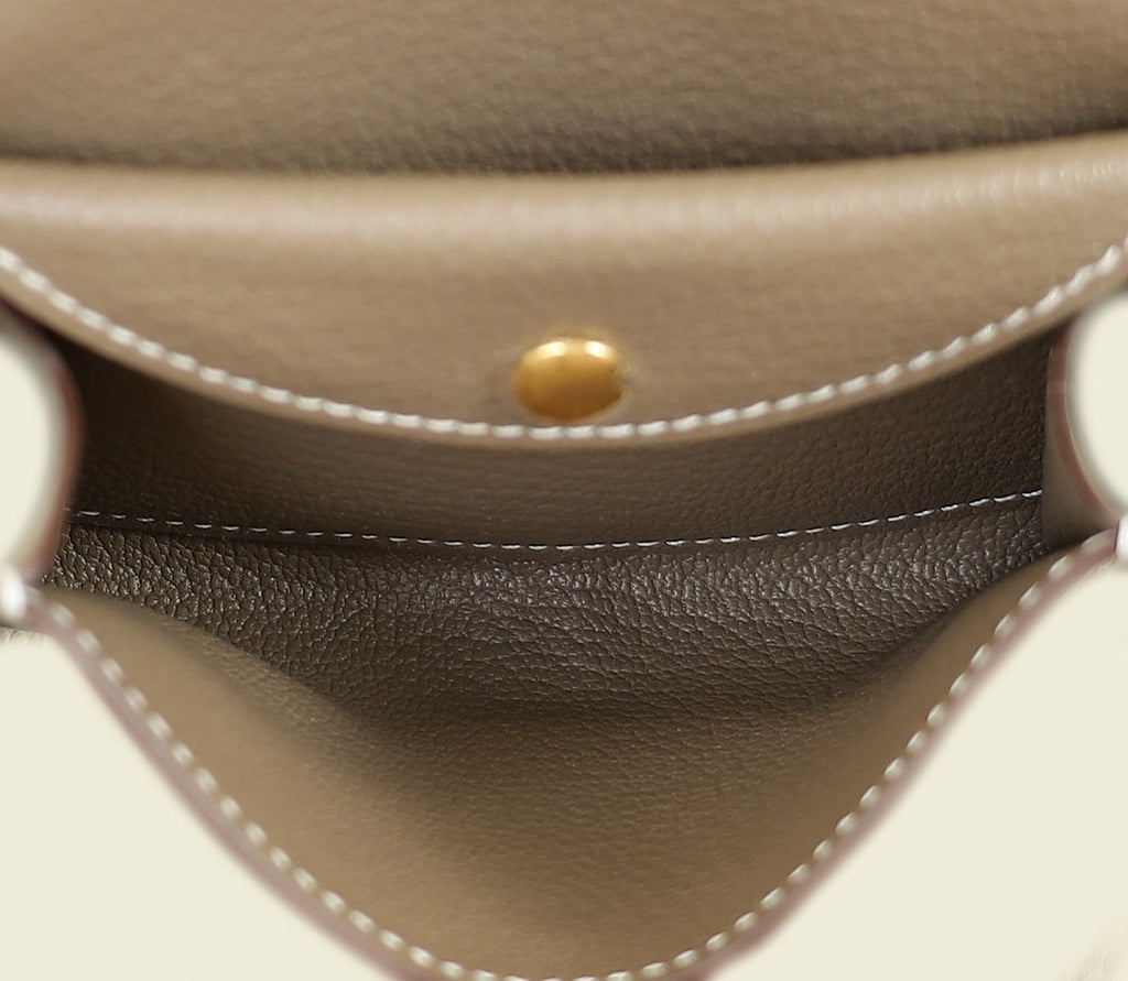 Hermes Etoupe Glenan Compact Wallet