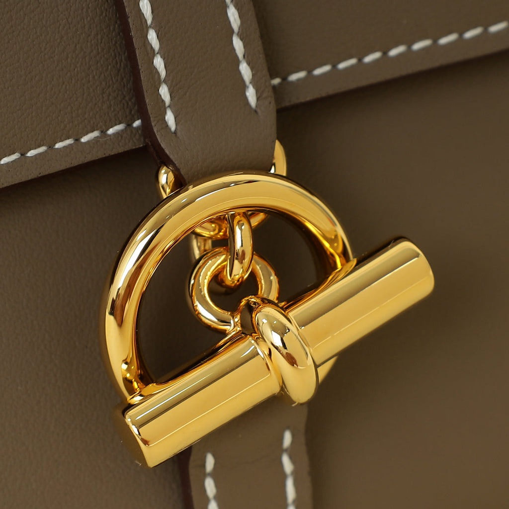Hermes Etoupe Glenan Compact Wallet