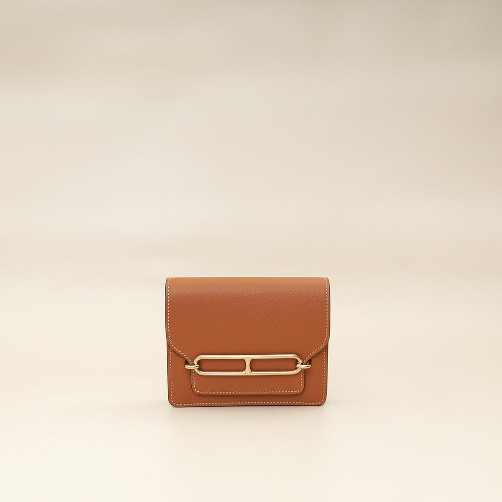 Hermes Gold Roulis Slim Evercolor Wallet
