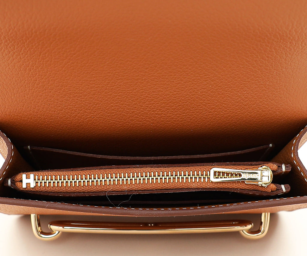 Hermes Gold Roulis Slim Evercolor Wallet