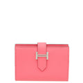 Hermes Rose Azalee Bearn Card Holder Wallet