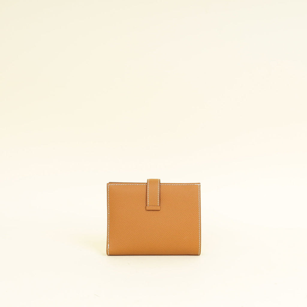 Hermes Gold Bearn Compact Wallet