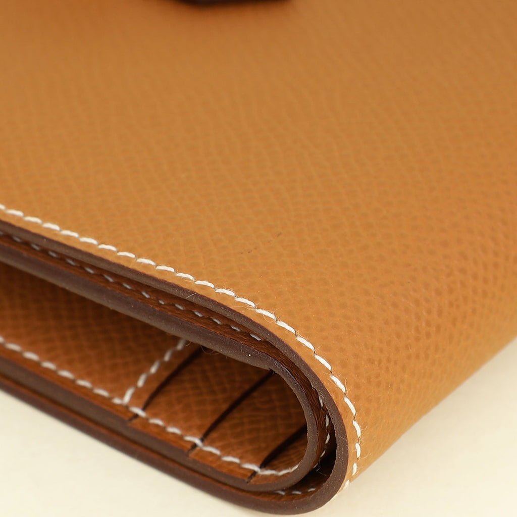 Hermes Gold Bearn Compact Wallet