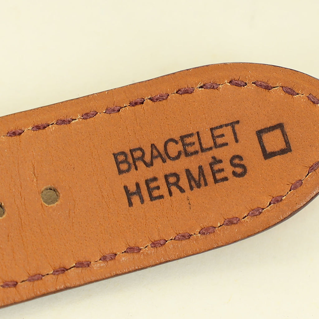 Hermes Gold Diamond Heure Quartz Movement Medium Model, 30 mm H Watch