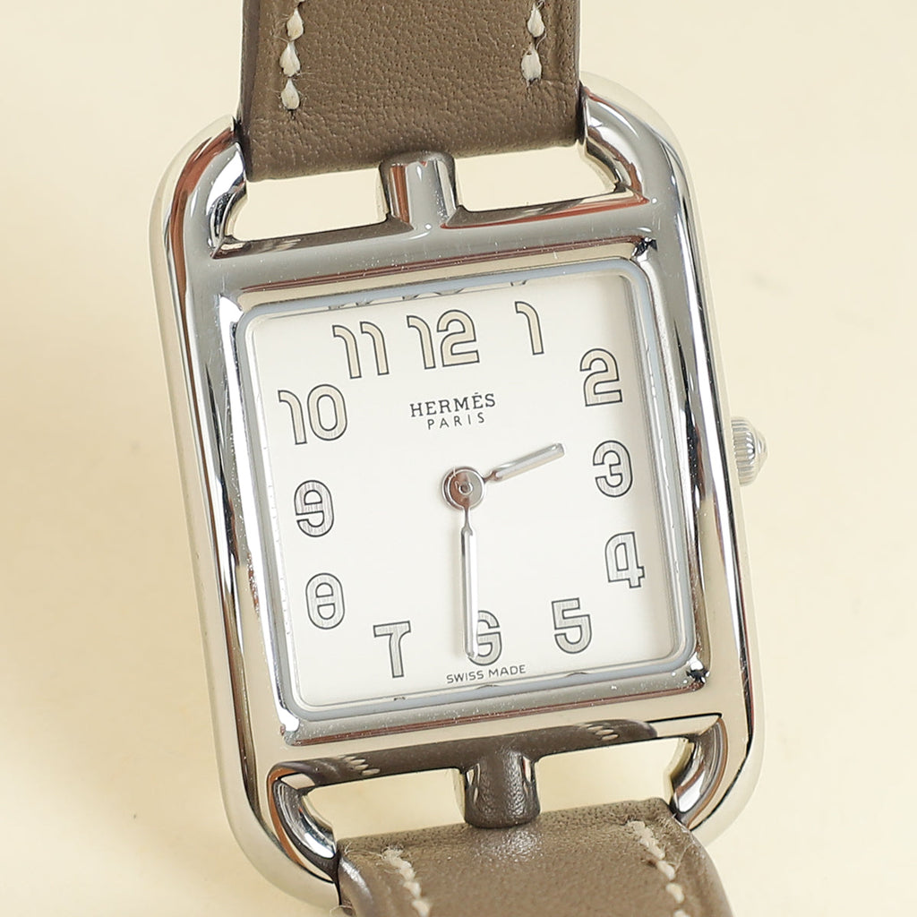 Hermes Stainless Steel Cap Code Double Wrap Small Model Quartz Watch
