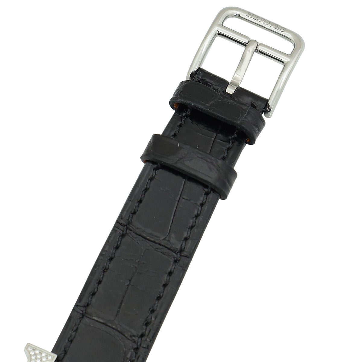 Hermes Stainless Steel Heure H Diamond, Small model, 25 mm Quartz Watch
