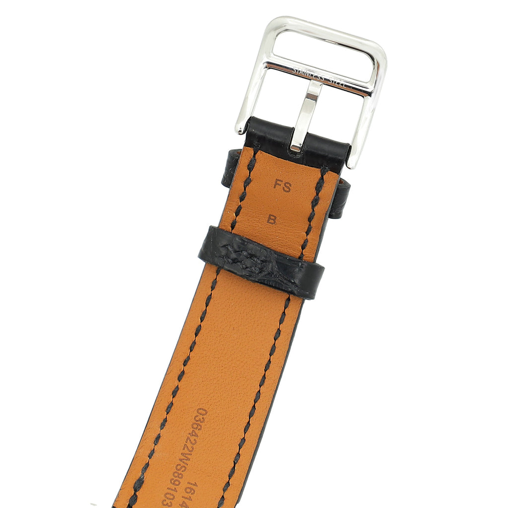 Hermes Stainless Steel Heure H Diamond, Small model, 25 mm Quartz Watch